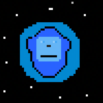Ape in bubble in space